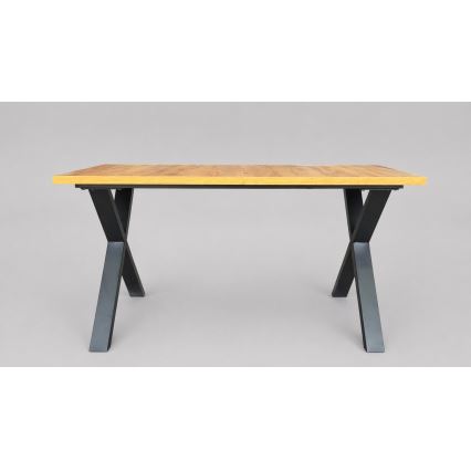 Tavolo da pranzo allungabile DOMO 150/190x80 cm rovere craft/nero