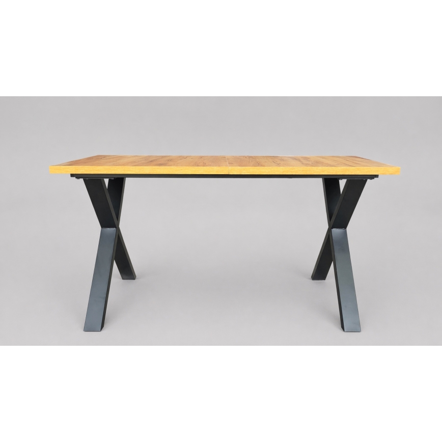 Tavolo da pranzo allungabile DOMO 150/190x80 cm rovere craft/nero