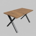 Tavolo da pranzo allungabile DOMO 150/190x80 cm rovere Lefkas/nero