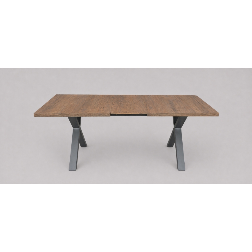 Tavolo da pranzo allungabile DOMO 150/190x80 cm rovere Lefkas/nero