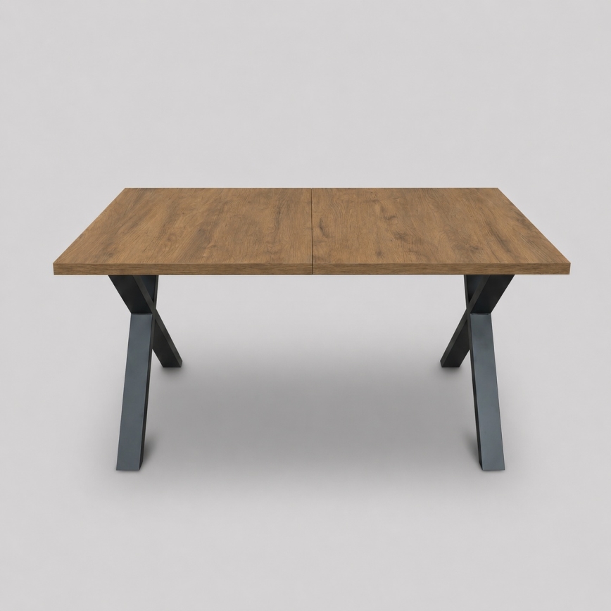 Tavolo da pranzo allungabile DOMO 150/190x80 cm rovere Lefkas/nero