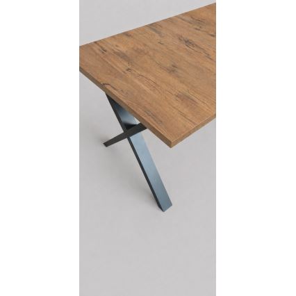 Tavolo da pranzo allungabile DOMO 150/190x80 cm rovere Lefkas/nero