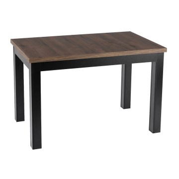 Tavolo da pranzo allungabile DOO 120/160x75 cm macadamia/nero