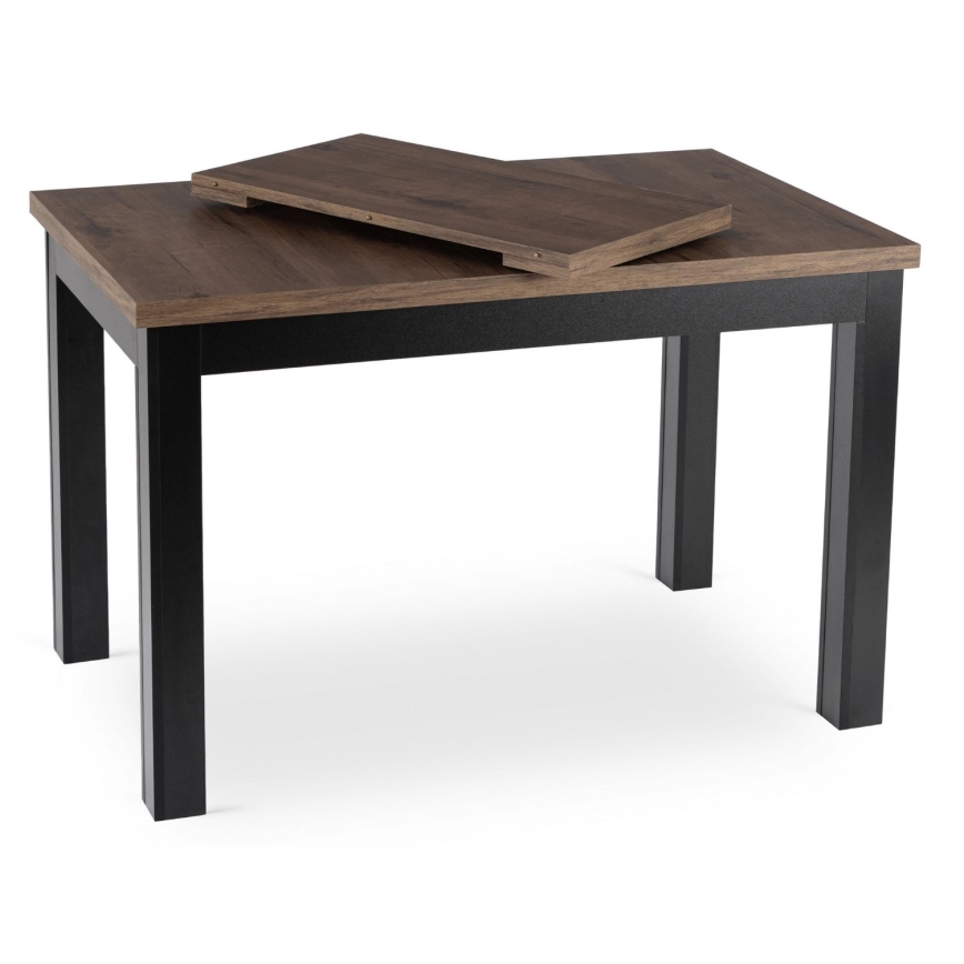 Tavolo da pranzo allungabile DOO 120/160x75 cm macadamia/nero