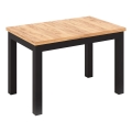 Tavolo da pranzo allungabile DOO 120/160x75 cm rovere artisan/nero