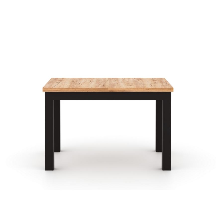 Tavolo da pranzo allungabile DOO 120/160x75 cm rovere artisan/nero