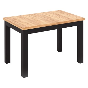 Tavolo da pranzo allungabile DOO 120/160x75 cm rovere craft/nero