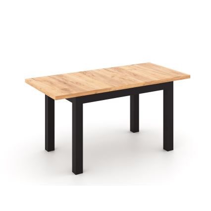 Tavolo da pranzo allungabile DOO 120/160x75 cm rovere craft/nero