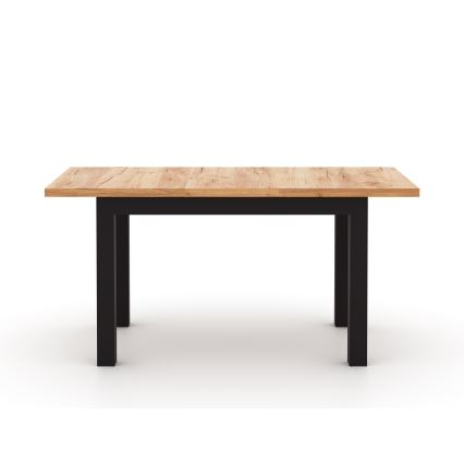 Tavolo da pranzo allungabile DOO 120/160x75 cm rovere craft/nero