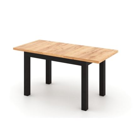 Tavolo da pranzo allungabile DOO 120/160x75 cm rovere craft/nero