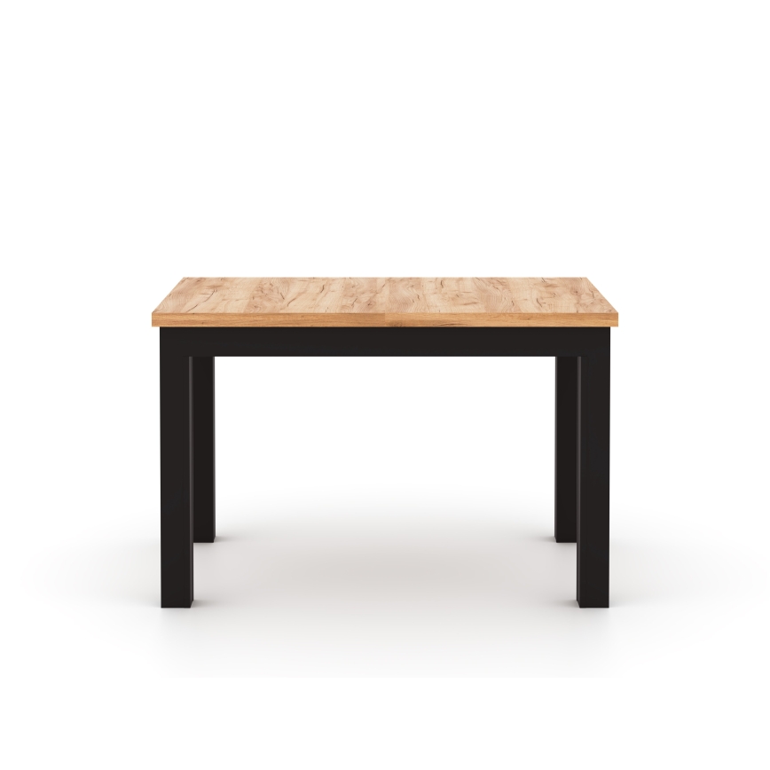 Tavolo da pranzo allungabile DOO 120/160x75 cm rovere craft/nero
