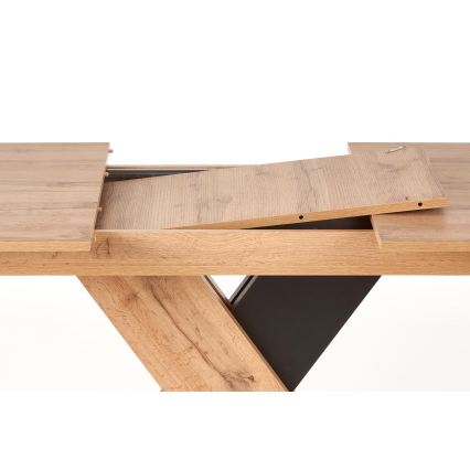Tavolo da pranzo allungabile DROM 130/175x85 cm rovere wotan/nero