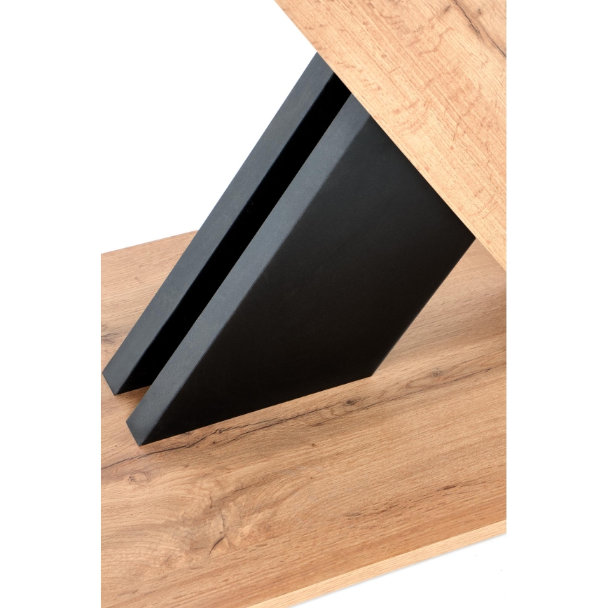 Tavolo da pranzo allungabile DROM 130/175x85 cm rovere wotan/nero