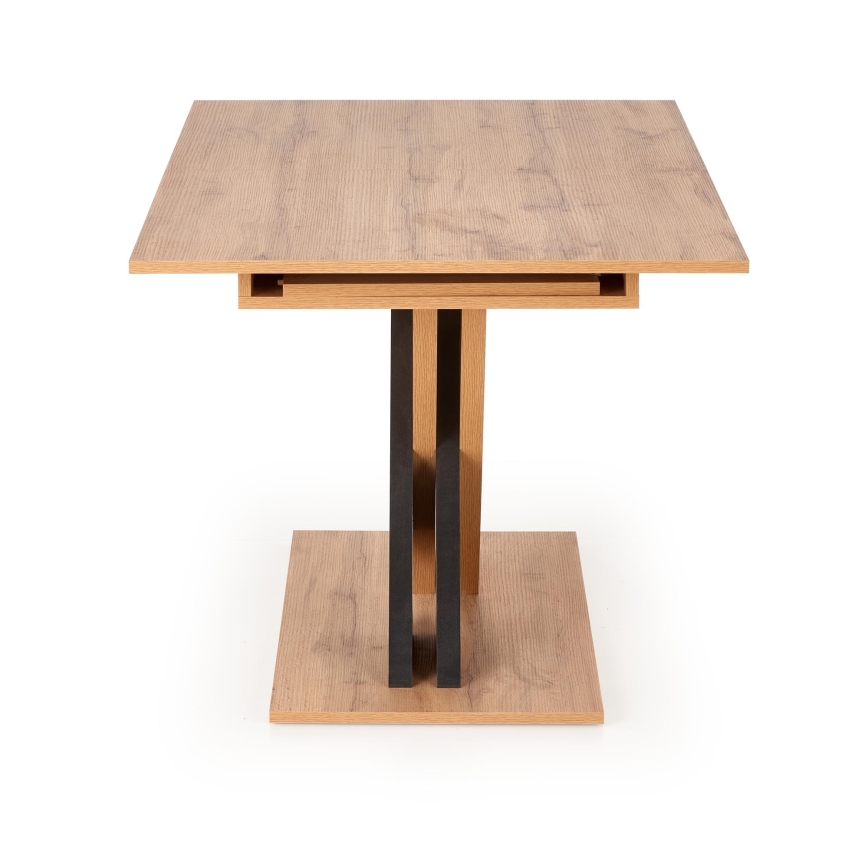 Tavolo da pranzo allungabile DROM 130/175x85 cm rovere wotan/nero