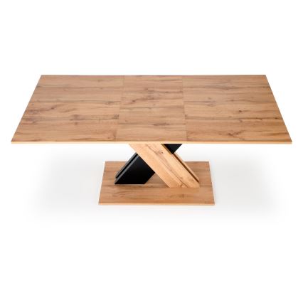 Tavolo da pranzo allungabile DROM 130/175x85 cm rovere wotan/nero