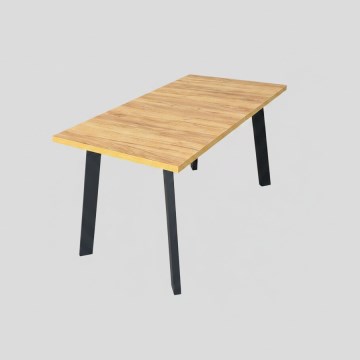 Tavolo da pranzo allungabile KERNO 150/190x80 cm rovere craft/nero
