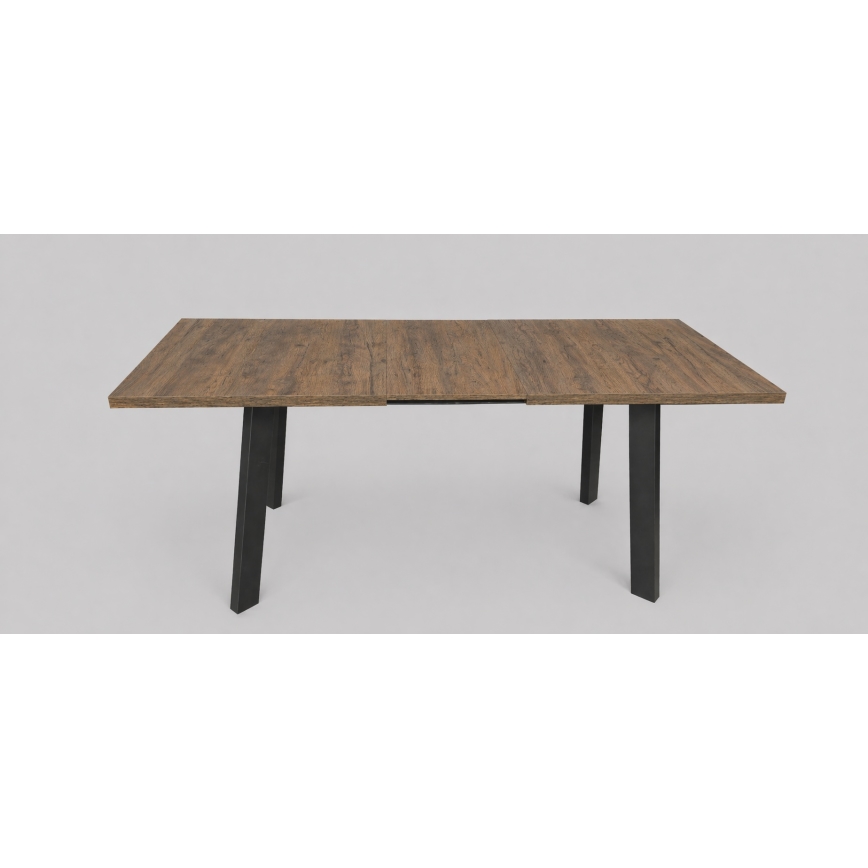 Tavolo da pranzo allungabile KERNO 150/190x80 cm rovere Lefkas/nero