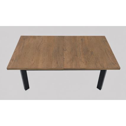 Tavolo da pranzo allungabile KERNO 150/190x80 cm rovere Lefkas/nero