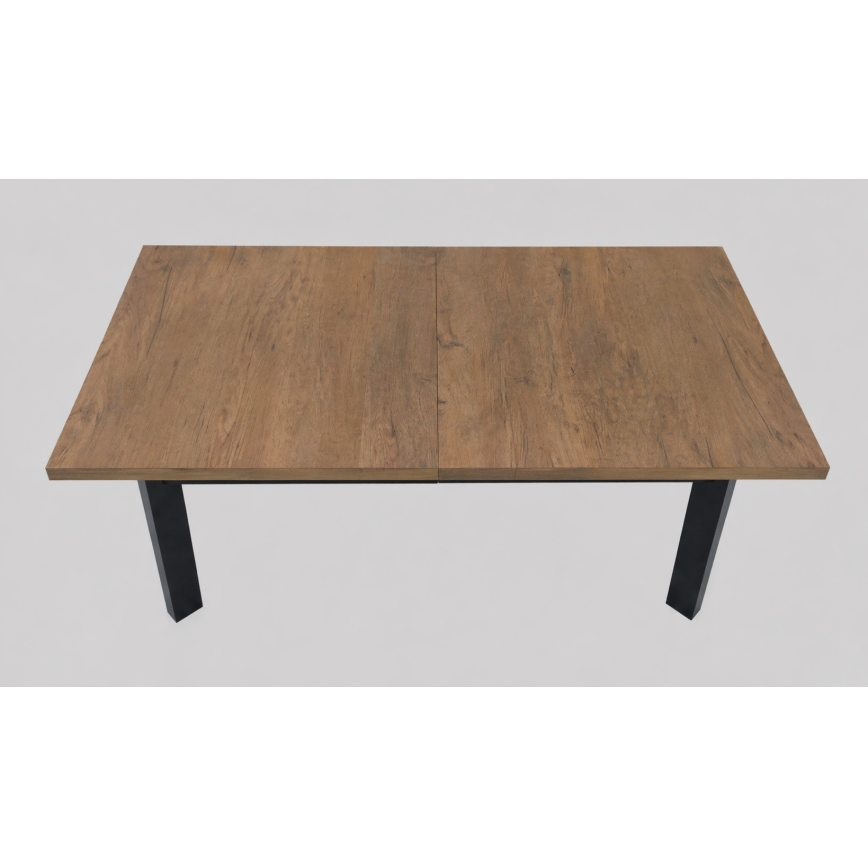 Tavolo da pranzo allungabile KERNO 150/190x80 cm rovere Lefkas/nero