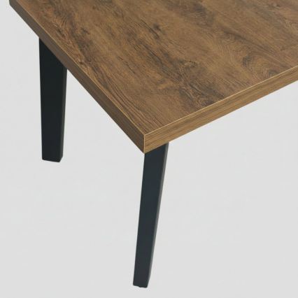 Tavolo da pranzo allungabile KERNO 150/190x80 cm rovere Lefkas/nero