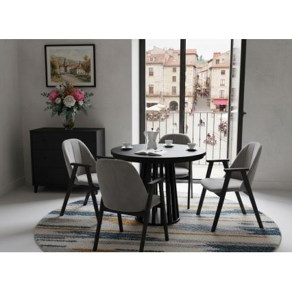 Tavolo da pranzo allungabile NEXUS 100/140x77 cm nero