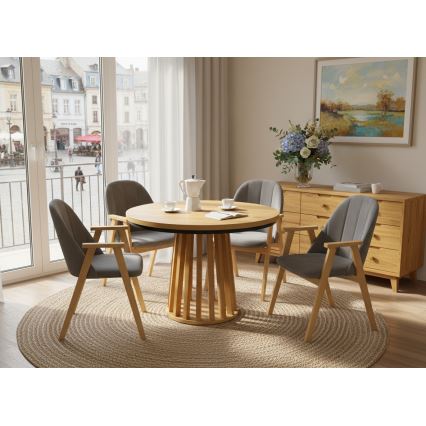 Tavolo da pranzo allungabile NEXUS 100/140x77 cm rovere craft/nero