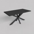 Tavolo da pranzo allungabile SAMLE 150/190x80 cm nero