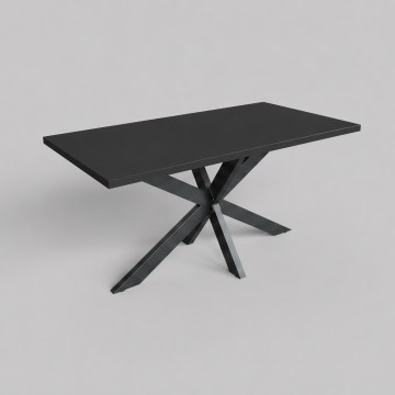 Tavolo da pranzo allungabile SAMLE 150/190x80 cm nero