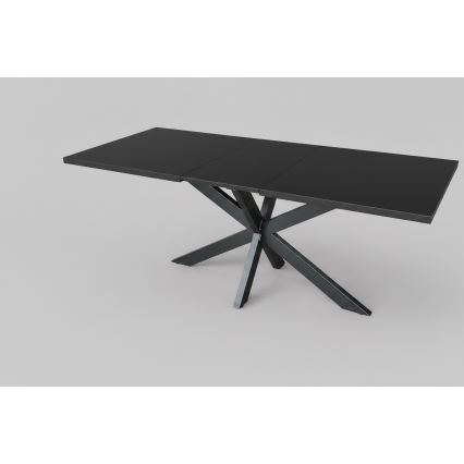 Tavolo da pranzo allungabile SAMLE 150/190x80 cm nero