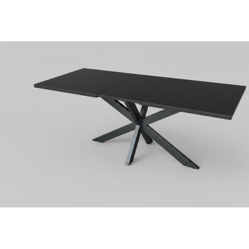 Tavolo da pranzo allungabile SAMLE 150/190x80 cm nero