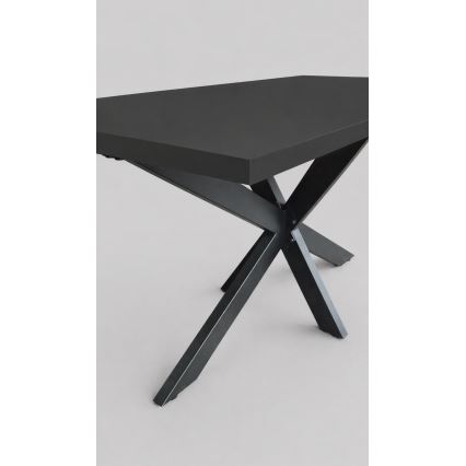 Tavolo da pranzo allungabile SAMLE 150/190x80 cm nero