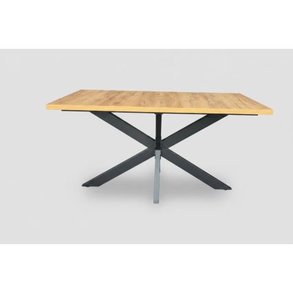 Tavolo da pranzo allungabile SAMLE 150/190x80 cm rovere craft/nero