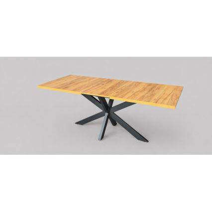 Tavolo da pranzo allungabile SAMLE 150/190x80 cm rovere craft/nero
