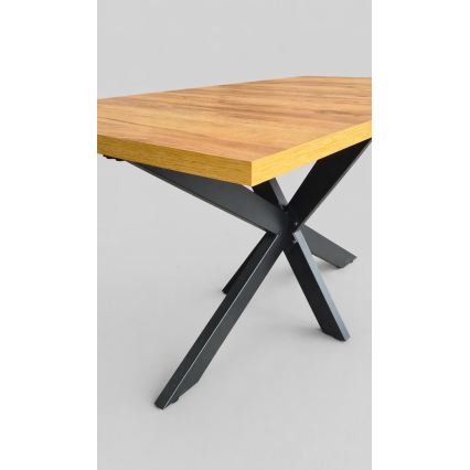 Tavolo da pranzo allungabile SAMLE 150/190x80 cm rovere craft/nero