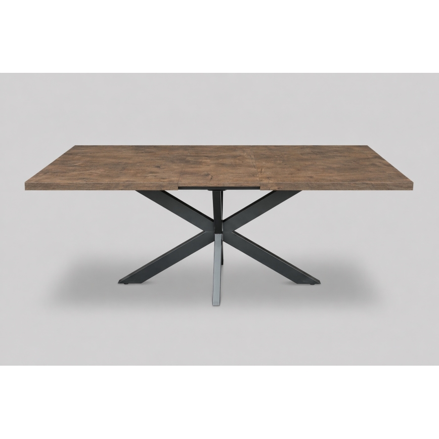 Tavolo da pranzo allungabile SAMLE 150/190x80 cm rovere Lefkas/nero