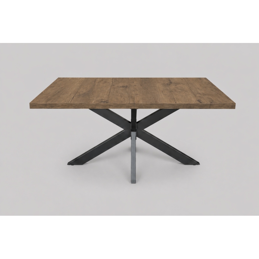 Tavolo da pranzo allungabile SAMLE 150/190x80 cm rovere Lefkas/nero