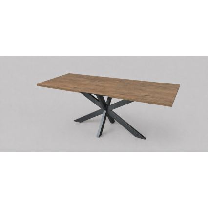 Tavolo da pranzo allungabile SAMLE 150/190x80 cm rovere Lefkas/nero