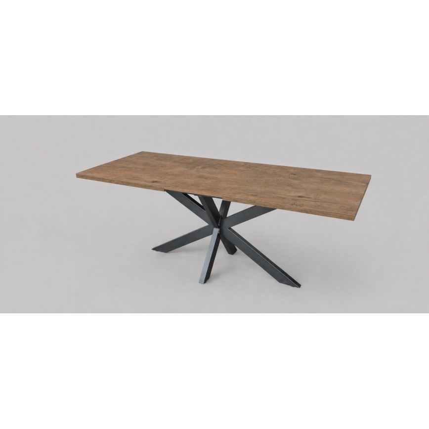 Tavolo da pranzo allungabile SAMLE 150/190x80 cm rovere Lefkas/nero