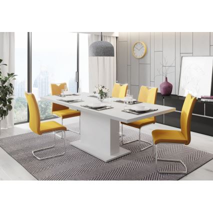Tavolo da pranzo allungabile STRAP 160/200 x 90 cm bianco