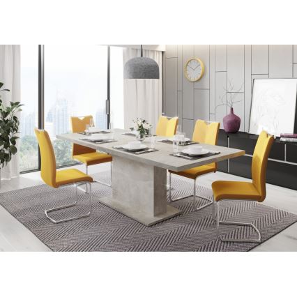 Tavolo da pranzo allungabile STRAP grigio cemento