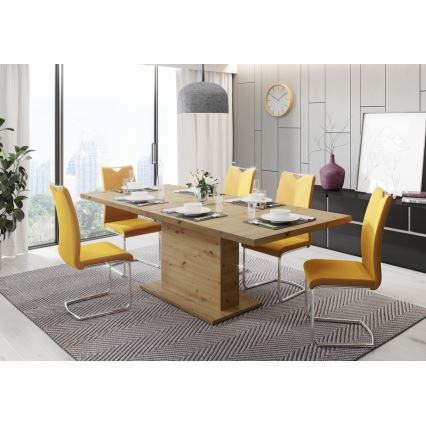 Tavolo da pranzo allungabile STRAP, rovere artigianale
