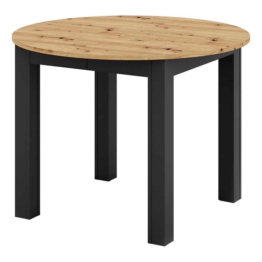 Tavolo da pranzo allungabile WILY rovere artisan/nero