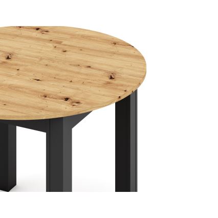 Tavolo da pranzo allungabile WILY rovere artisan/nero