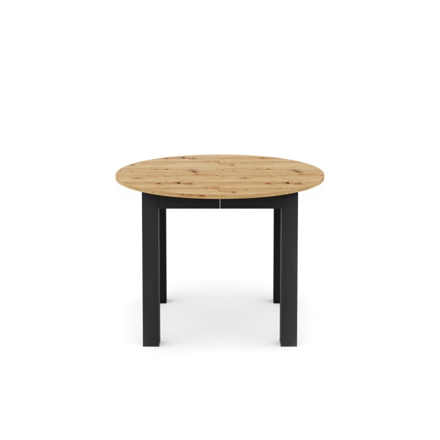Tavolo da pranzo allungabile WILY rovere artisan/nero