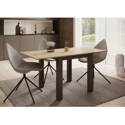 Tavolo da pranzo allungabile ZARO rovere artisan/nero