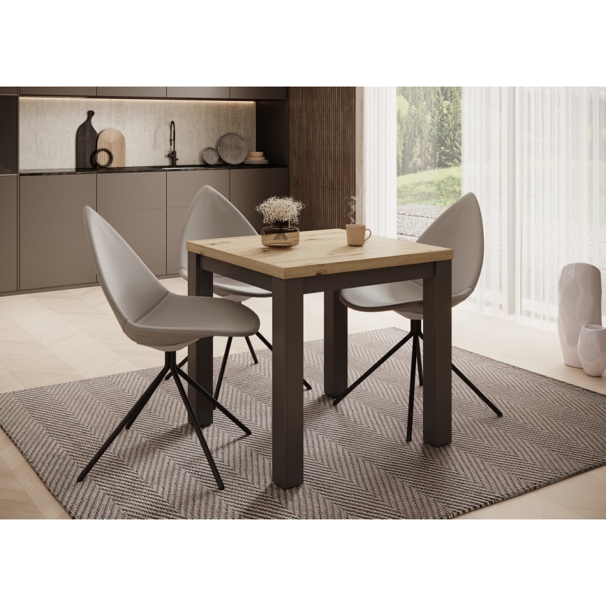 Tavolo da pranzo allungabile ZARO rovere artisan/nero