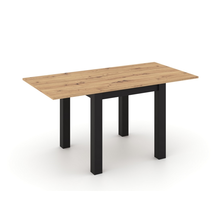 Tavolo da pranzo allungabile ZARO rovere artisan/nero