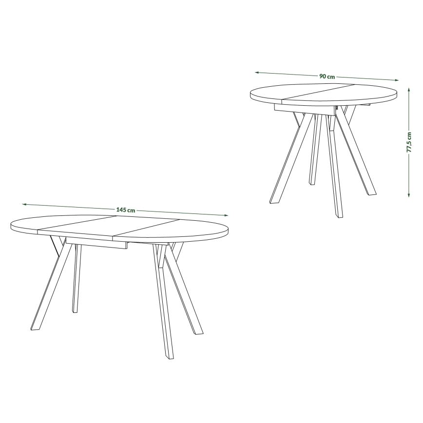 Tavolo da pranzo ARTUR beige/nero