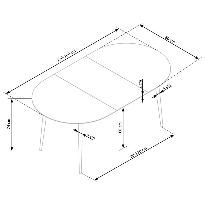 Tavolo da pranzo BALNOR rovere/nero