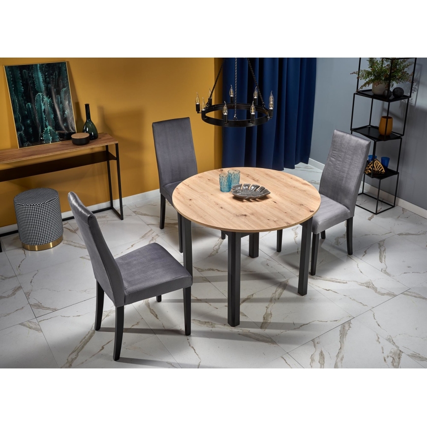 Tavolo da pranzo CALMIO rovere artisan/nero